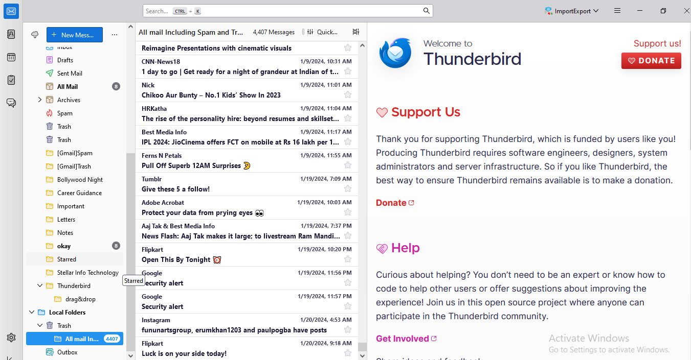 8_You can check the left bar for ‘Local Folder’ in Thunderbird to see the imported MBOX folder